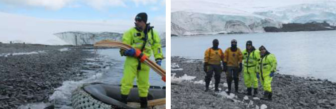 Antarctica tide lines made of ice