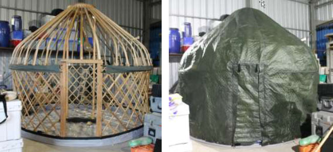 Thermarmour tent made from heat insulation material