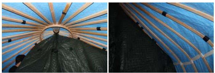 Heat insulation material used inside the tent